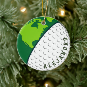 Adorno De Cerámica El nombre del golfista personalizado del mundo del