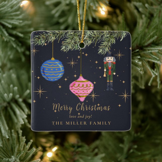 Adorno De Cerámica El Nutcracker, la marina (Árbol)