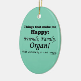 Adorno De Cerámica El órgano me hace feliz