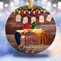 El país ruso primero Navidad se comprometió pareja