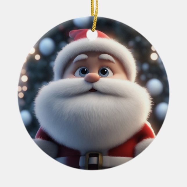 Adorno De Cerámica El Papá Noel (Frente)