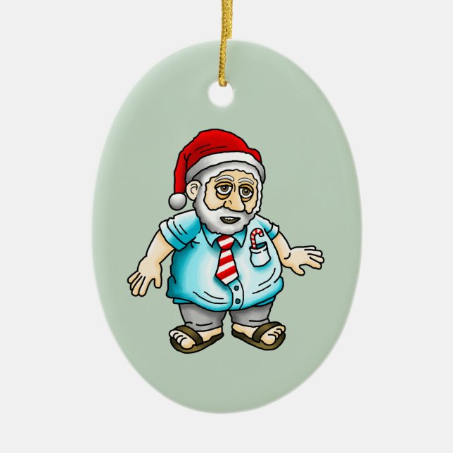 Adorno De Cerámica El Papá Noel moderno (Frente)