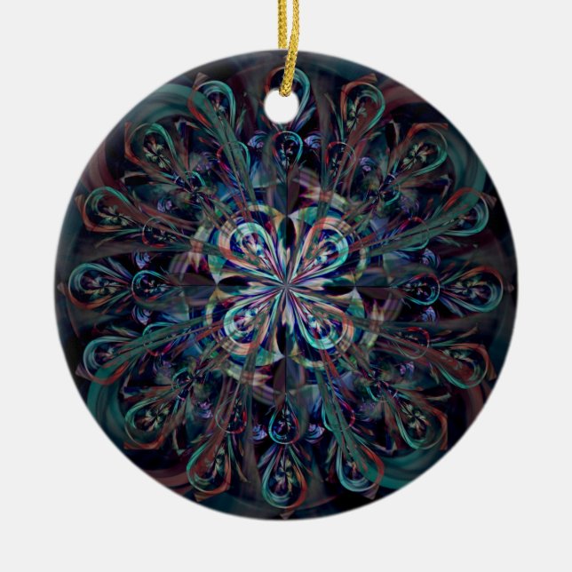 Adorno De Cerámica El pavo real (Frente)