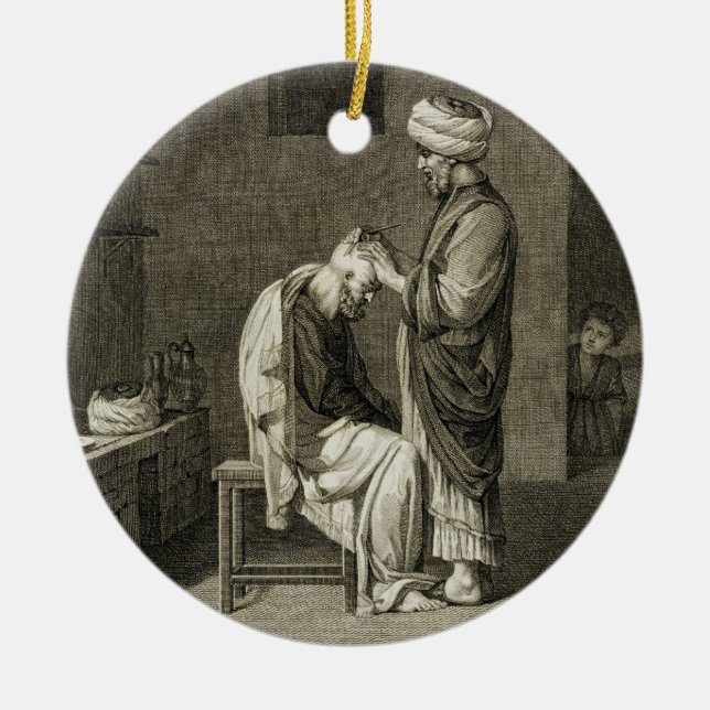 Adorno De Cerámica El peluquero, de artes del volumen II y de (Frente)