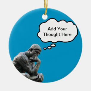 Adorno De Cerámica El pensador de Rodin - Agrega tu pensamiento perso