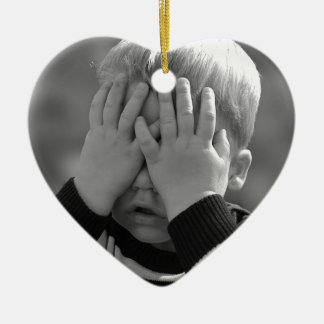 Adorno De Cerámica El pequeño muchacho de la madre