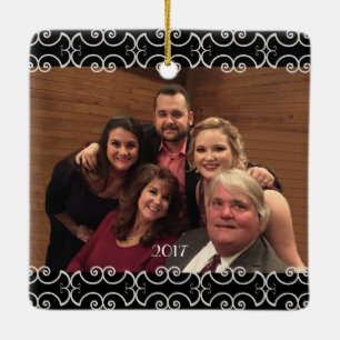 Adorno De Cerámica El personalizable 2 echó a un lado foto elegante