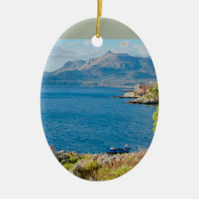 Adorno De Cerámica El pescador siciliano (Frente)