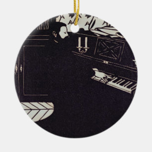 Adorno De Cerámica El piano, 1914 (grabar en madera)