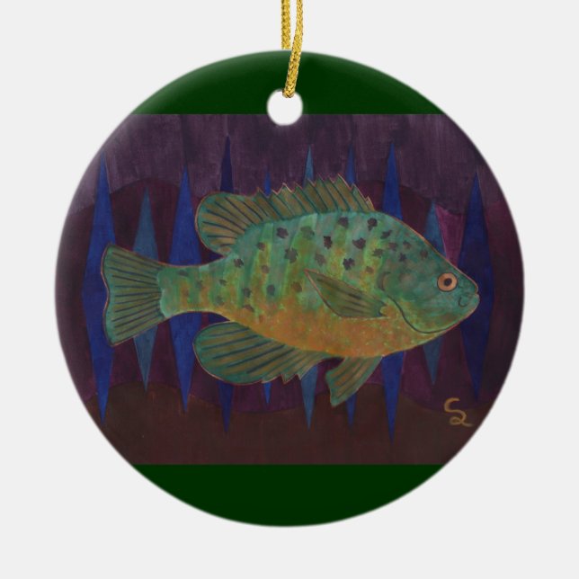 Adorno De Cerámica El placer del pescador (Frente)