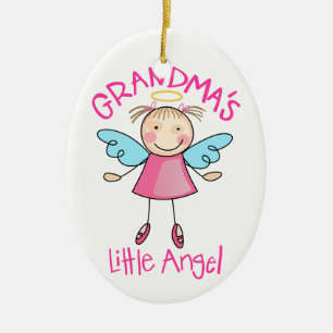 Adorno De Cerámica El poco ángel de la abuela