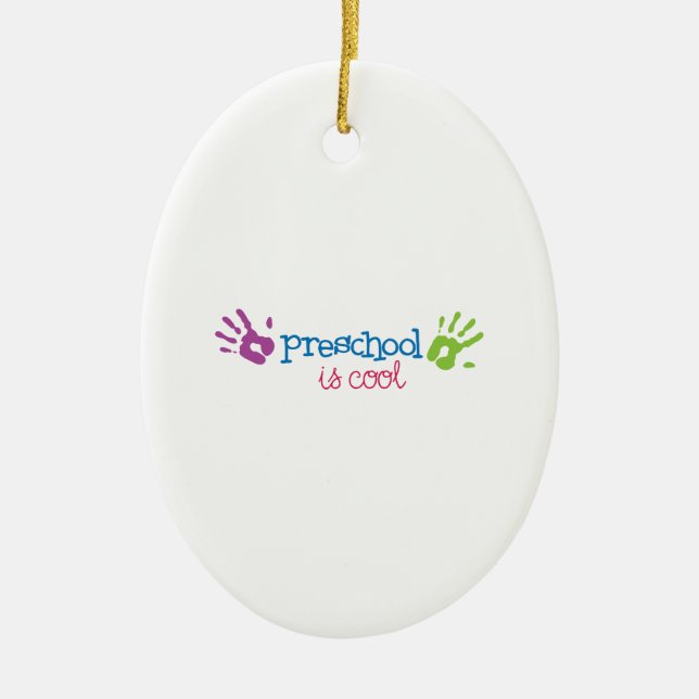 Adorno De Cerámica El preescolar es fresco (Frente)