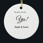 Adorno De Cerámica Él preguntó ella dijo que sí compromiso simple min<br><div class="desc">diseño</div>