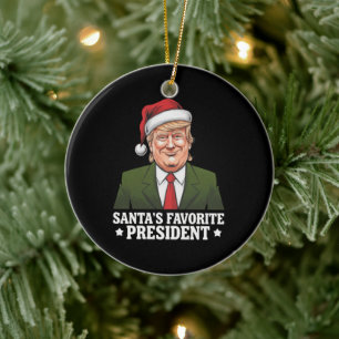 Adorno De Cerámica El presidente favorito de Santa divertido Trump Na