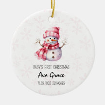 El primer muñeco de nieve navideño de un bebé cura