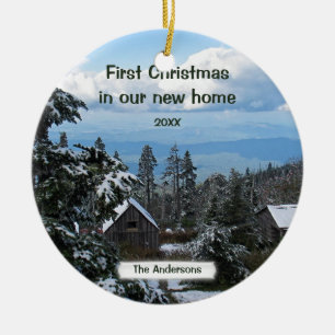 Adorno De Cerámica El primer navidad en nuestro nuevo hogar