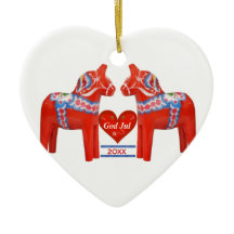 El primer navidad junto fechó el caballo de Dala