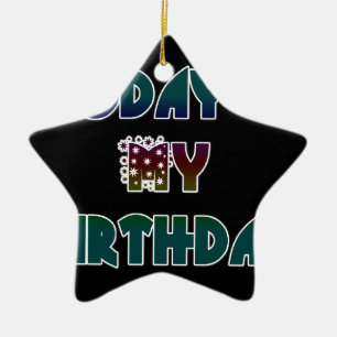 Adorno De Cerámica El regalo de Hakuna Matata Hoy es mi cumpleaños.pn