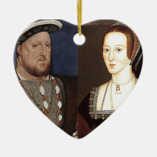 Adorno De Cerámica El rey Enrique VIII y Anne Boleyn