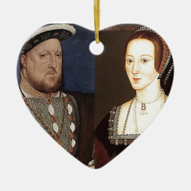 Adorno De Cerámica El rey Enrique VIII y Anne Boleyn (Frente)
