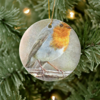 Adorno De Cerámica El Robin Es Una Acuarela Gabriel