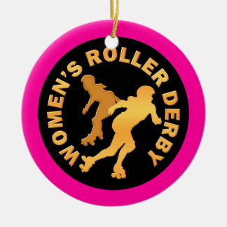 Adorno De Cerámica El rodillo Derby de las mujeres