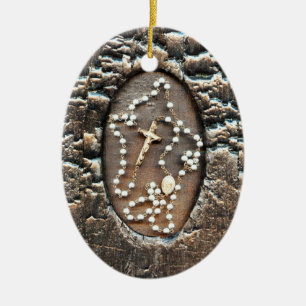 Adorno De Cerámica El rosario y el rezo para curar