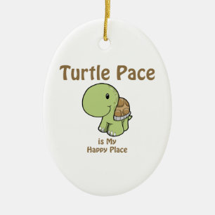Adorno De Cerámica El rostro de la tortuga es mi lugar feliz