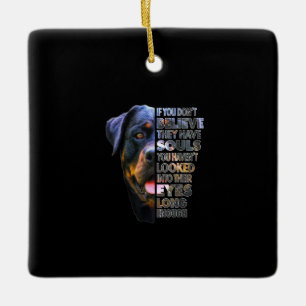 Adorno De Cerámica El Rottweiler Soul I love Rotties Perro Lover