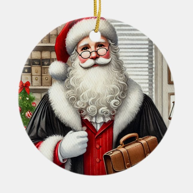 Adorno De Cerámica El Santa Personalizada como Fiscal (Frente)