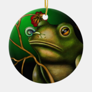 Adorno De Cerámica El sapo y el caracol II