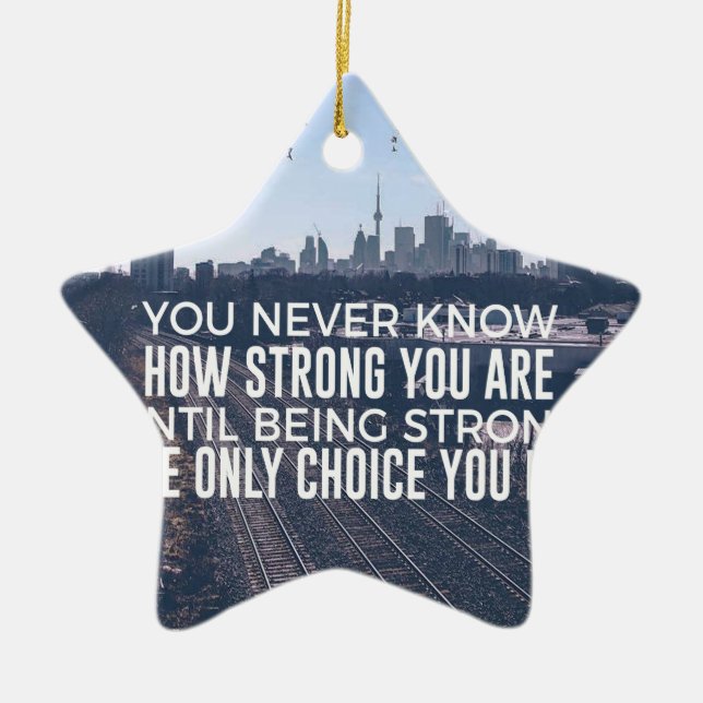 Adorno De Cerámica El ser fuerte es la única opción (Frente)