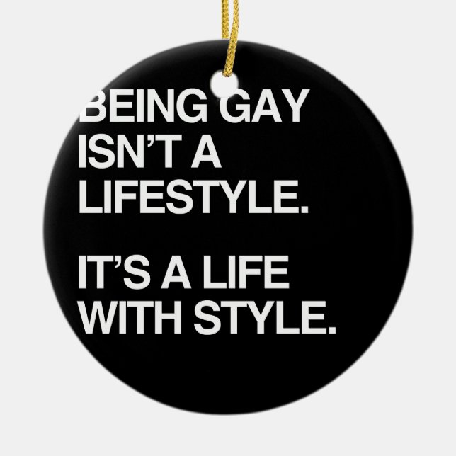 ADORNO DE CERÁMICA EL SER GAY NO ES UNA FORMA DE VIDA (Frente)