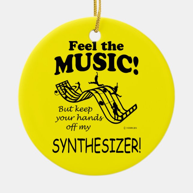Adorno De Cerámica El Sintetizador Siente La Música (Frente)
