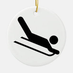 Adorno De Cerámica El Sledding