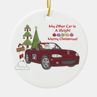 Adorno De Cerámica El Sleigh-Copper del ALMC-Santa