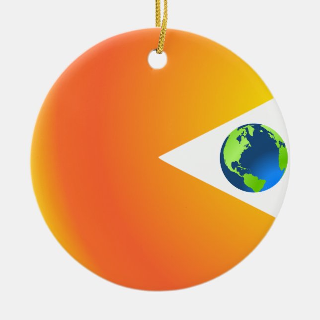 Adorno De Cerámica El sol tragará la Tierra (Frente)