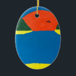 Adorno De Cerámica El sonido de la pendant del atardecer. Una obra de<br><div class="desc">Una pintura de cerámica de una obra de arte original de Musicality del artista ZM. Las obras de arte fueron pintadas en una hermosa isla del paraíso tropical. ¡Usa esto y el artista dice que sentirás el bonito Sound of Sunset!</div>