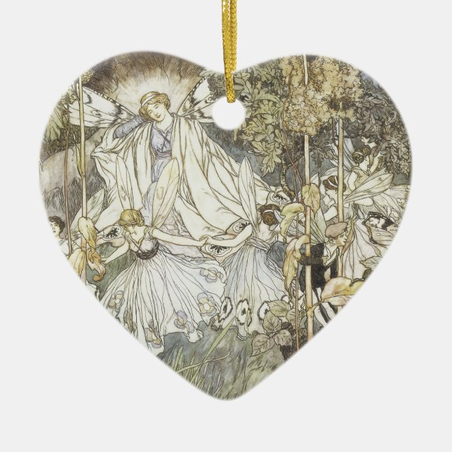 Adorno De Cerámica El sueño 1907 de la noche de verano de hadas (Frente)