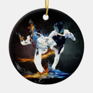 Adorno De Cerámica el Taekwondo