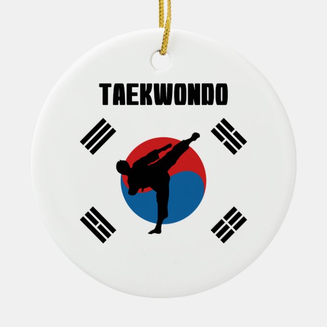 Adorno De Cerámica El Taekwondo (Frente)