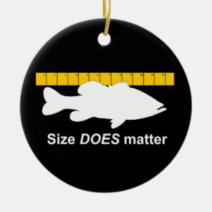Adorno De Cerámica El "tamaño importa" - pesca de la lubina divertida