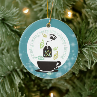 Adorno De Cerámica El té cura todo el té Navidades de té