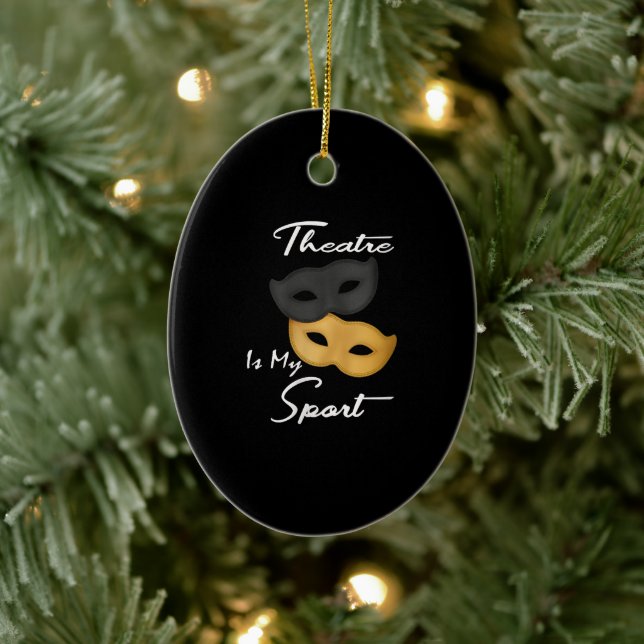 Adorno De Cerámica El teatro es mi deporte | Regalo de teatro (Árbol)