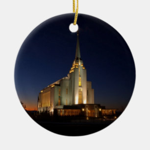 Adorno De Cerámica El templo de Rexburg LDS