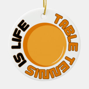 Adorno De Cerámica El tenis de mesa es vida