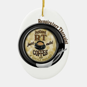 ADORNO DE CERÁMICA EL TERAPEUTA RESPIRATORIO INMEDIATO DEL RT AÑADE