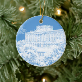 Adorno De Cerámica El terreno en Pemberley (azul y blanco) -
