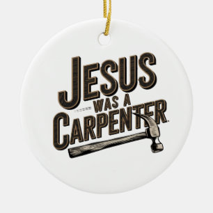 Adorno De Cerámica El Trabajo de Cristo, Jesús Era Carpintero