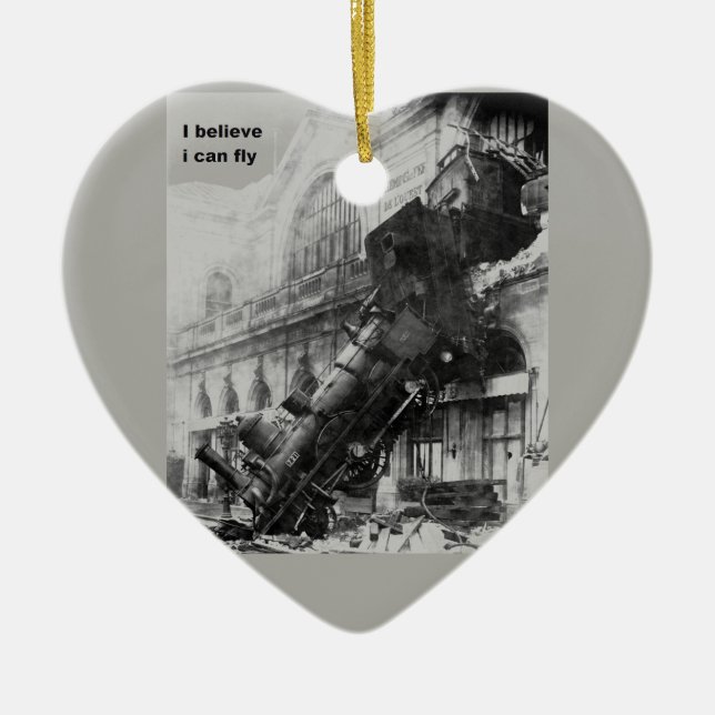 Adorno De Cerámica el tren cree que puede volar (Frente)